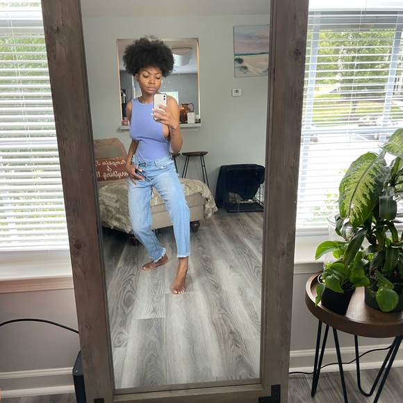 Baby Blue Super Distressed Boyfriend Jeans - Picture 3 of 11